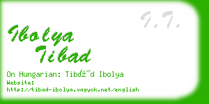 ibolya tibad business card